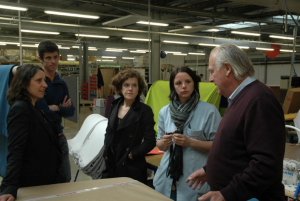Visite des ateliers Texaa, partenaire en 2013 de « Coulisses », exposition anniversaire pour les 30 ans du Frac Aquitaine, Photo Frac Aquitaine