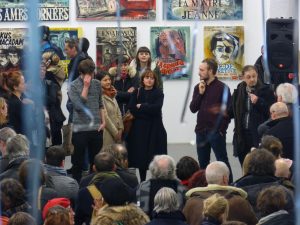 Vernissage en présence des artistes de l'exposition « B.D. Factory » au Hangar G2, 19 janv 2017, Photo Frac Aquitaine