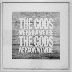 John Giorno, « The Gods We Know We Were The Gods We Know We Are », 2005, Collection Frac Aquitaine, Photo DR